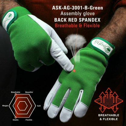 Ladies/Mens Leather Gardening Gloves│Thorn Proof Garden Glove│Goat Skin Glove│RU 