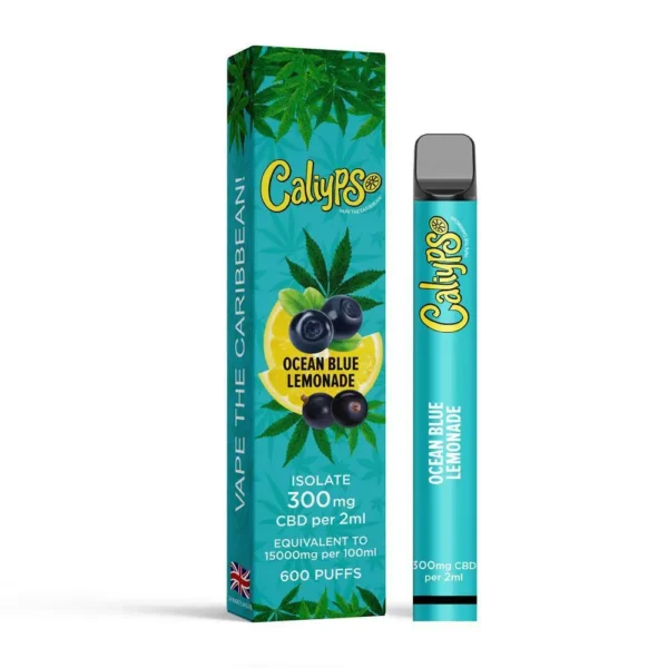 Ocean Blue Lemonade Caliypso CBD Disposable Vape Bar 600 Puffs