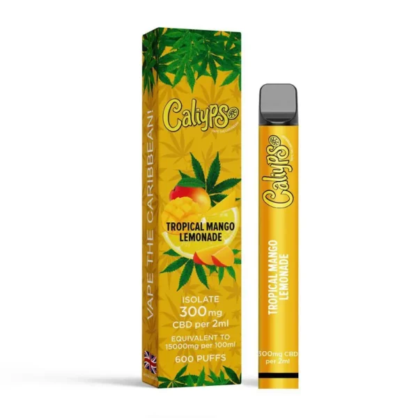 Tropical Mango Lemonade Caliypso CBD Disposable Vape Bar 600 Puffs